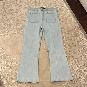 Veronica Beard Blue Flare Pants